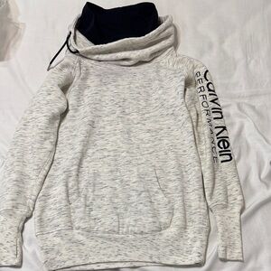 Calvin Klein Heathered Gray Cowl Neck Hoodie